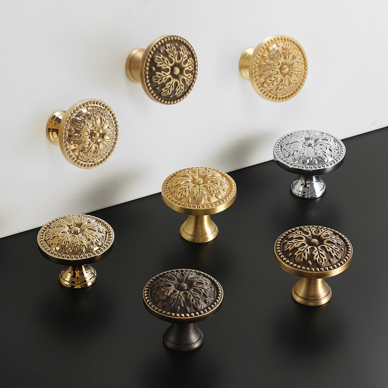 Furniture Hardware Drawer Pulls - 1pcs Satin Brass Cabinet Door Handles