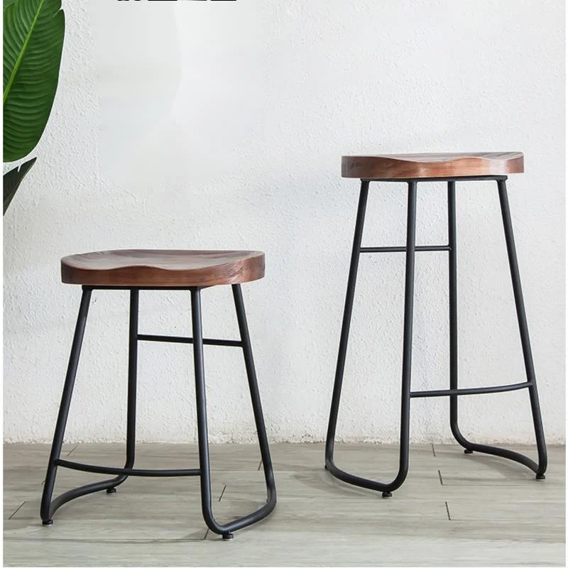Z. A. Furniture - Simple Modern Iron Bar Chairs, High