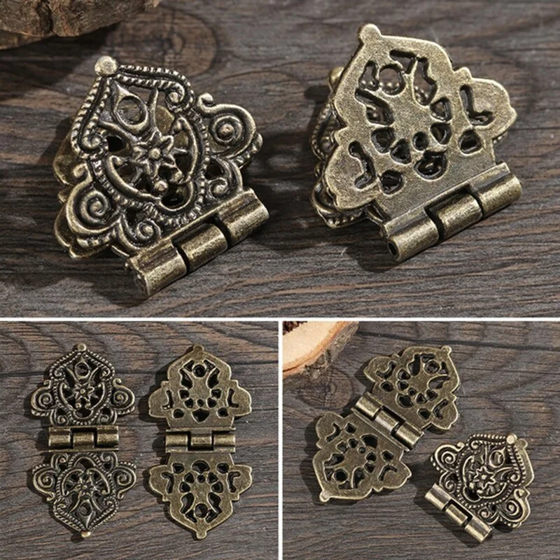 Furniture Hardware Vintage - 3Pcs/Set Vintage Alloy Hollow Flower Hinge