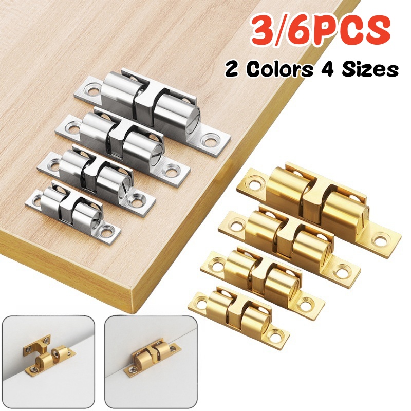 Furniture Hardware Bolts - 3/6pcs Cabinet Closet Door Ball Catch,Brass