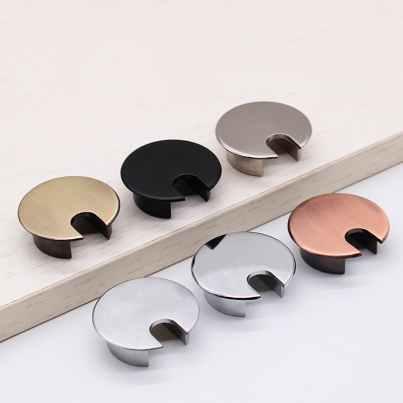 Furniture Hardware Outlet - 35MM Round Wire Cable Holder Zinc