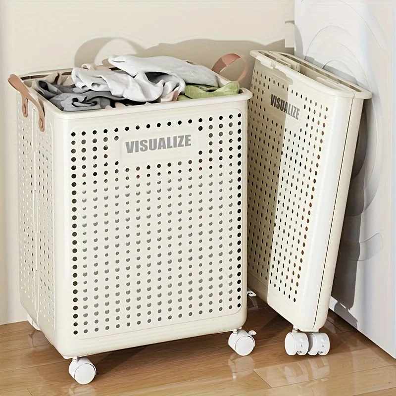 Furniture Hardware Supplies - Extra Large Wheeled Folding Laundry Basket