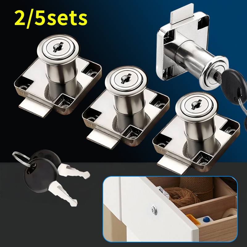 Used Furniture Hardware - 2/5 Sets of Drawer Locks with