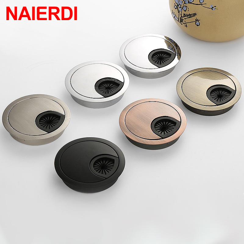 Furniture Hardware Outlet - NAIERDI Zinc Alloy Desk Wire Hole