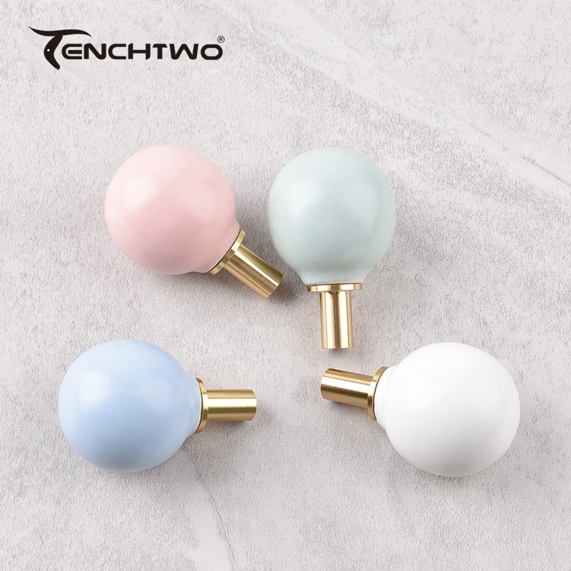 Round Ceramic Hook Clothes Han - Furniture Hardware Supplies ulasan dan harga