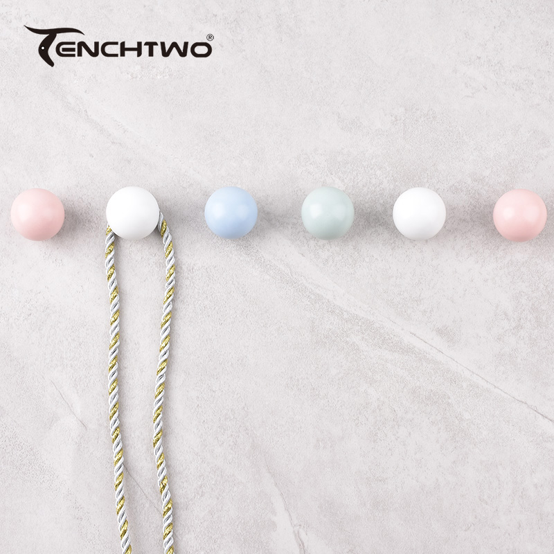 Round Ceramic Hook Clothes Han - Furniture Hardware Supplies ulasan dan harga