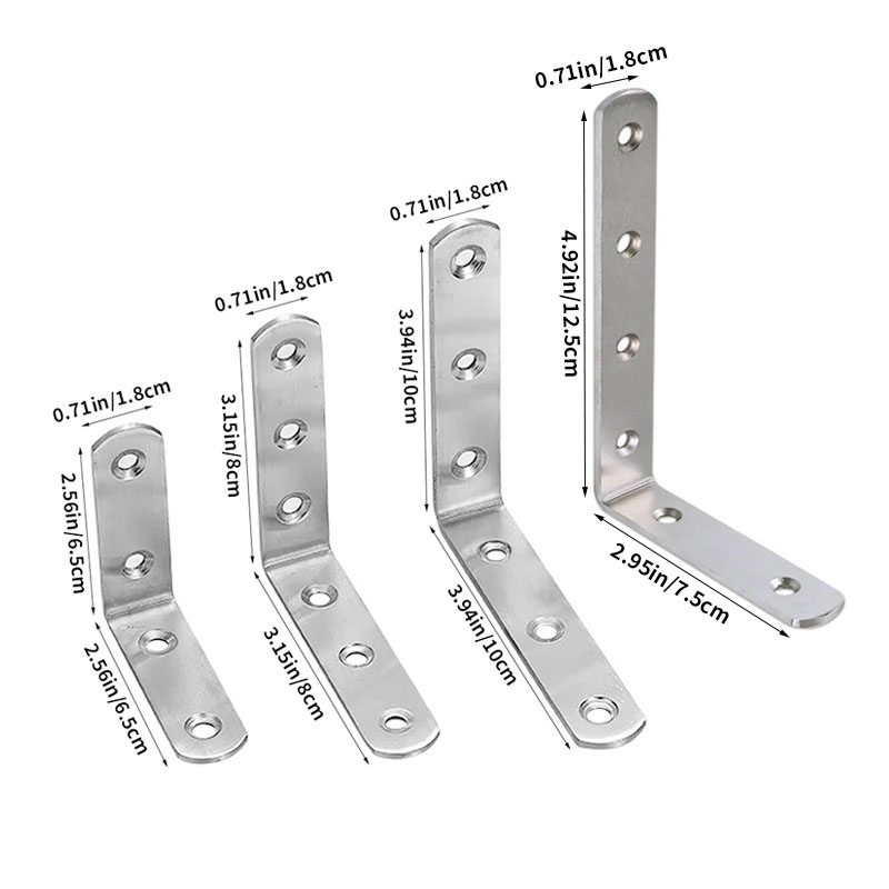 4pcs Right Angle Brackets, L-S - Used Furniture Hardware ulasan dan harga