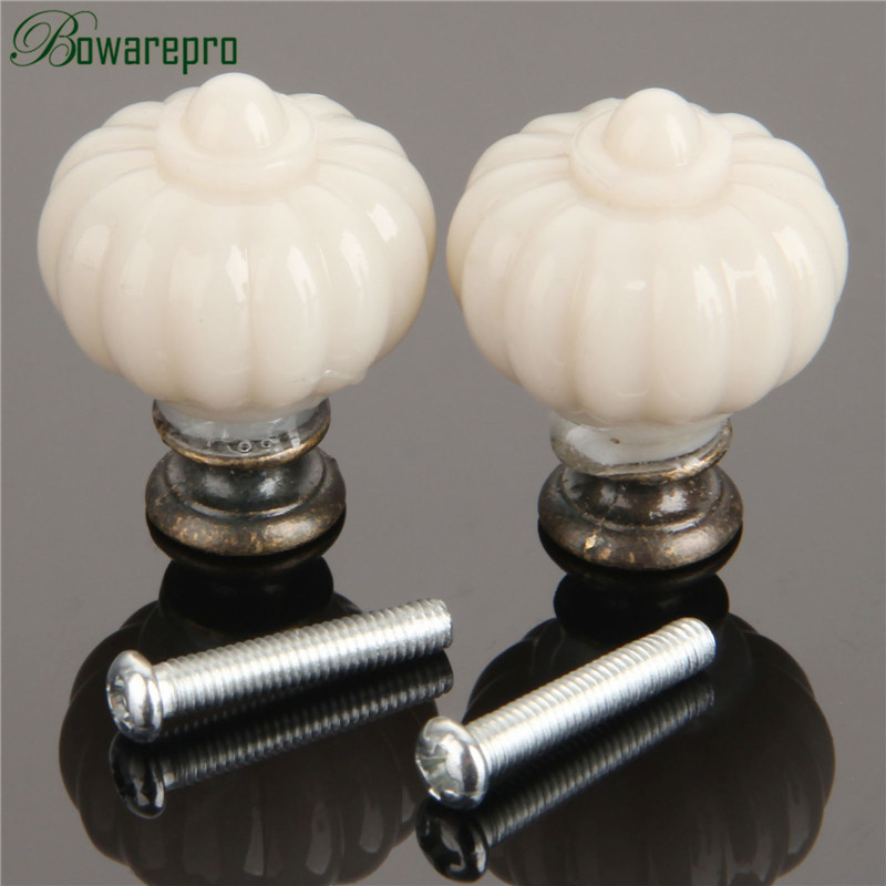 1Pc Acrylic Ivory White Pumpki - Furniture Hardware Drawer Pulls ulasan dan harga