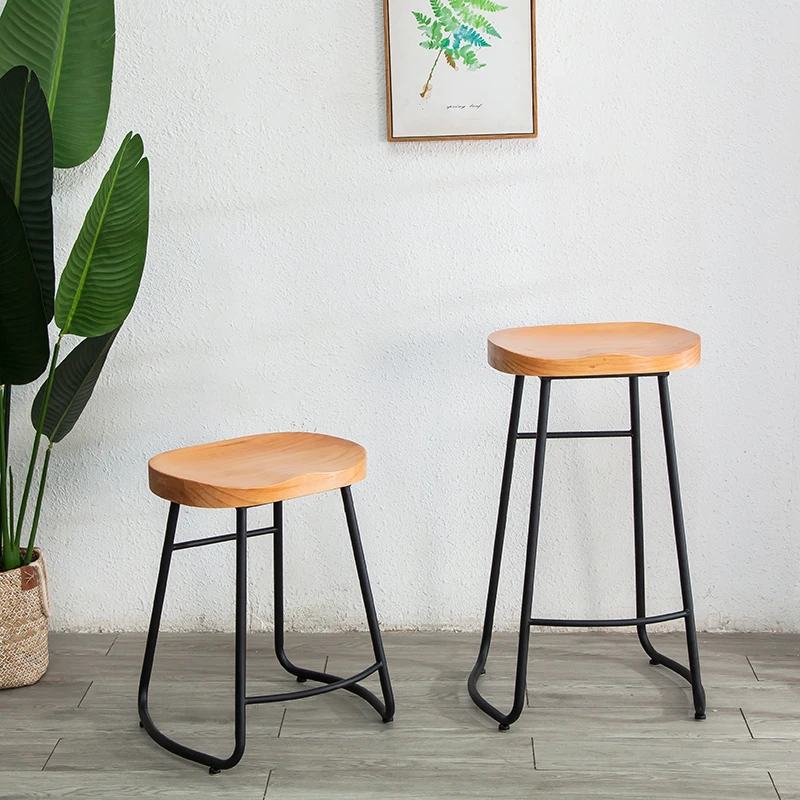 Simple Modern Iron Bar Chairs, - Z. A. Furniture ulasan dan harga