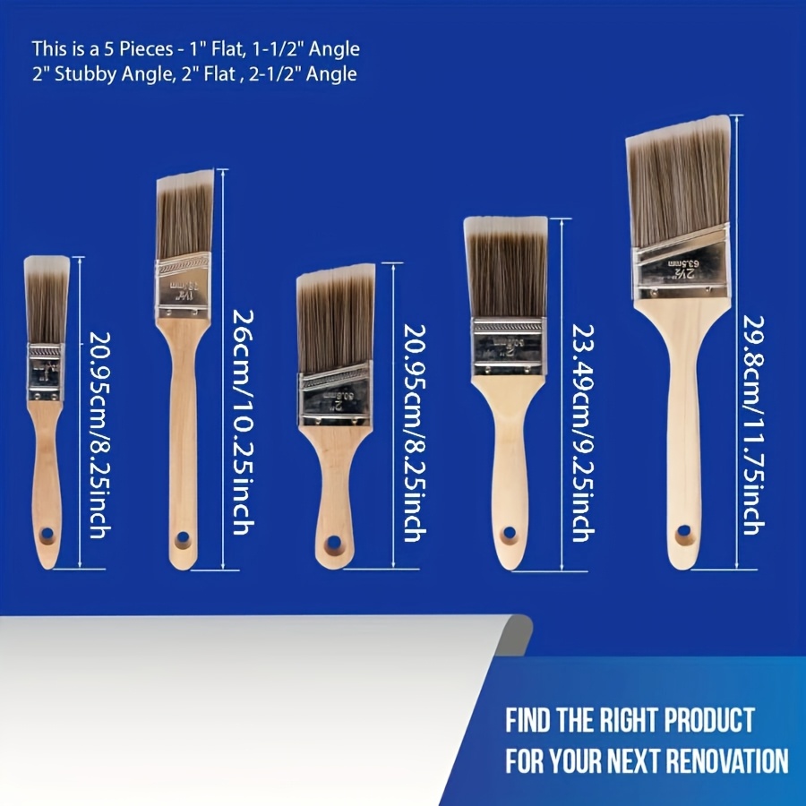 5Pcs High Quality Paint Brush  - Furniture Hardware Supplies ulasan dan harga