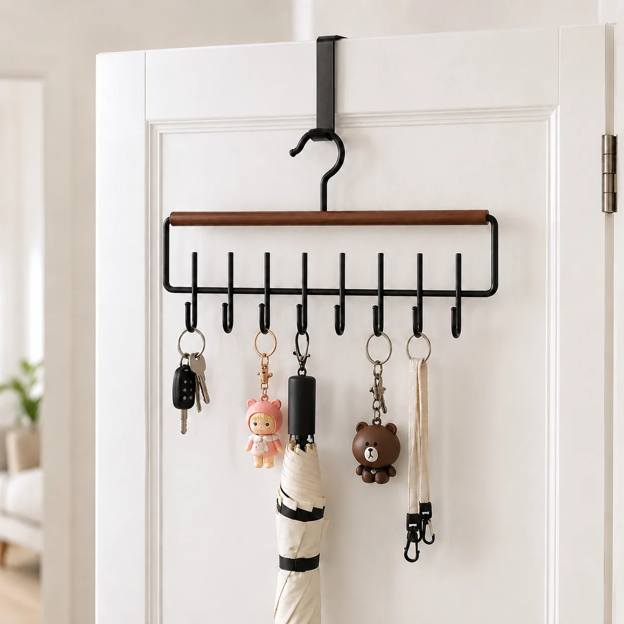Tie Belt Scarf Hanger 8 Hooks  - Furniture Hardware Accessories ulasan dan harga