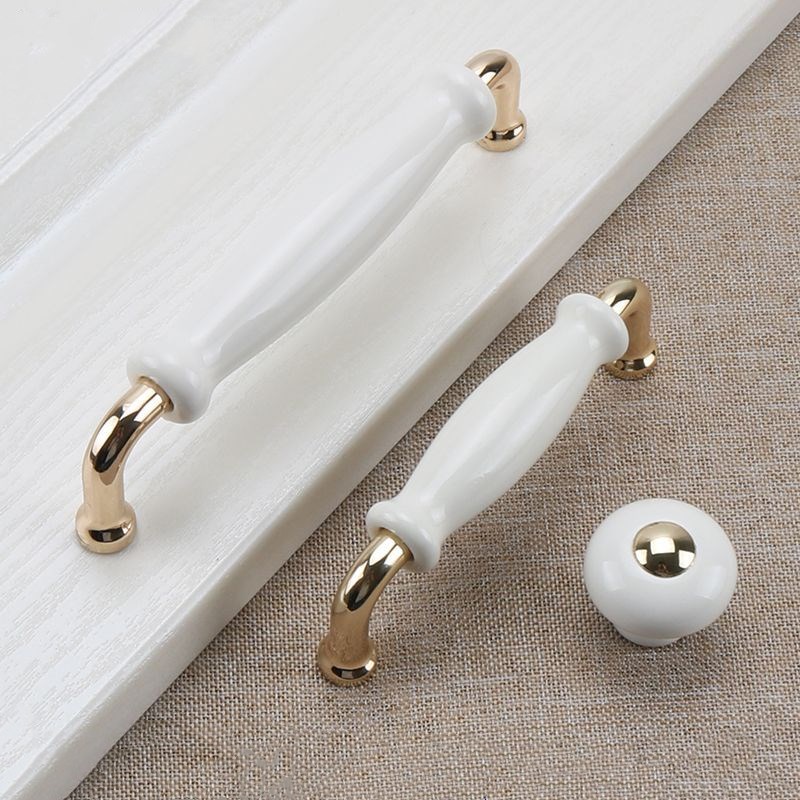 White Ceramic Door Handles Mod - Furniture Hardware Drawer Pulls ulasan dan harga