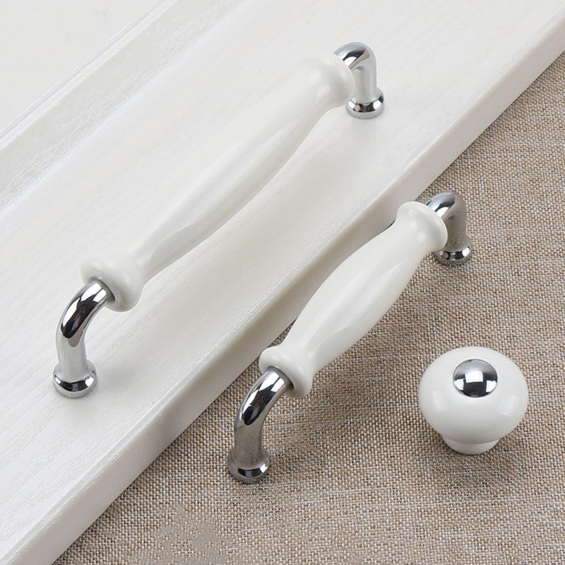 White Ceramic Door Handles Mod - Furniture Hardware Drawer Pulls ulasan dan harga