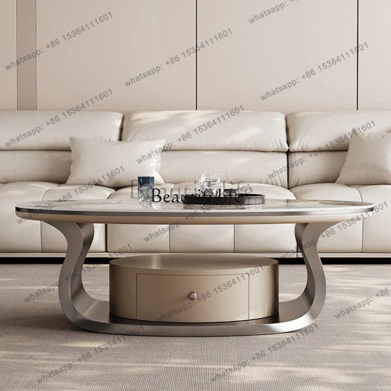 z.Light luxury rock slab oval  - Z. A. Furniture ulasan dan harga
