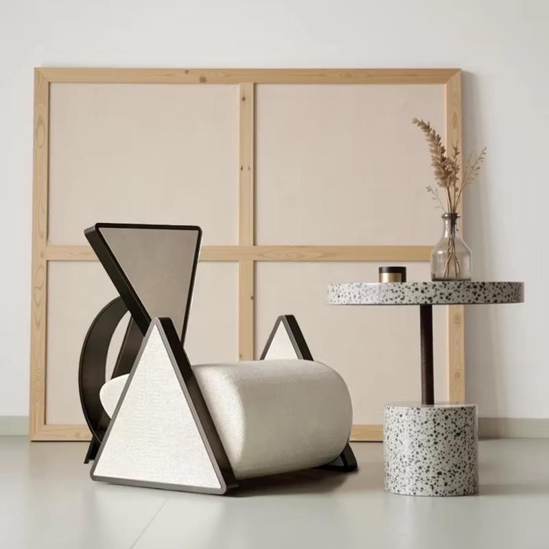 Modern metal triangular lounge - Used Furniture Hardware ulasan dan harga
