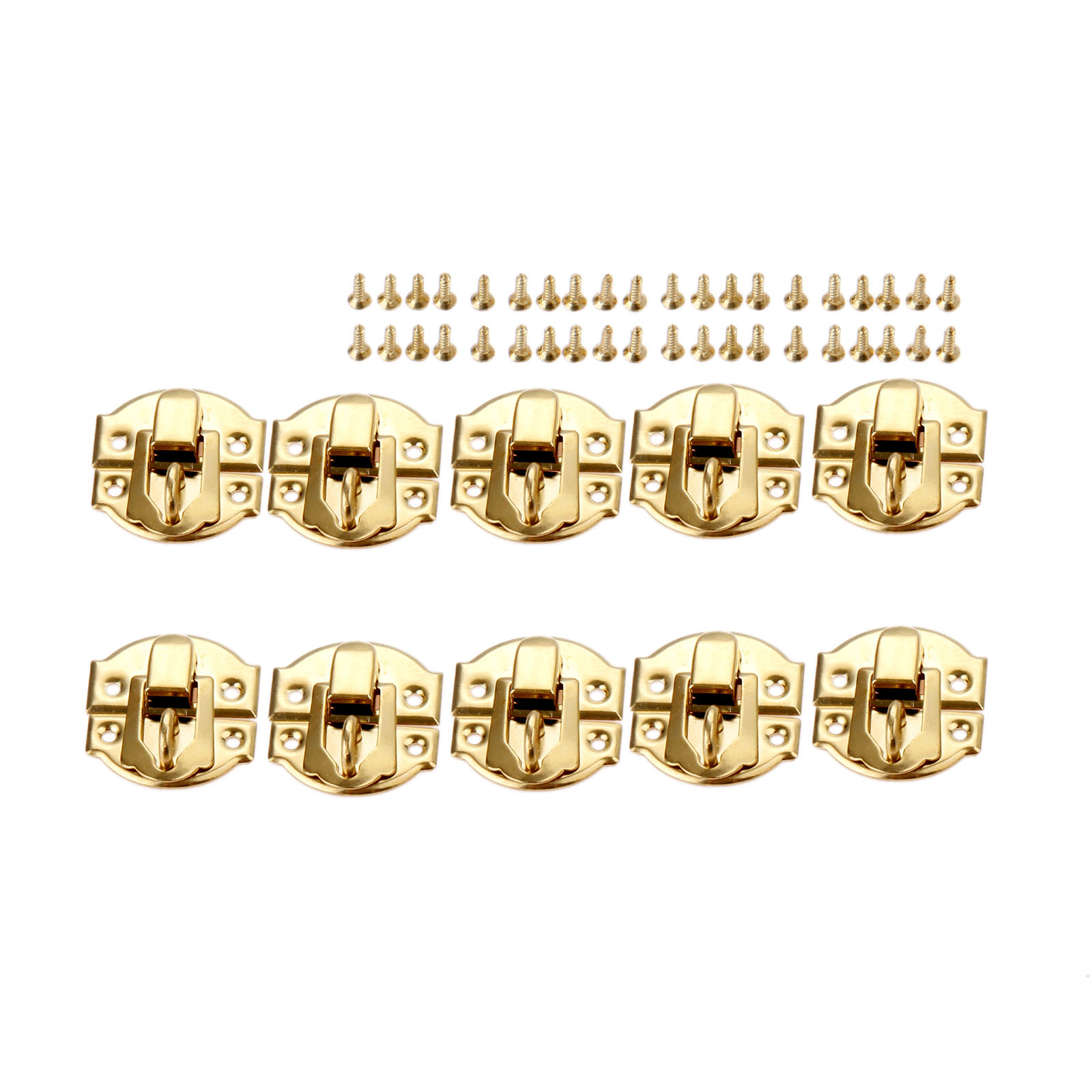 10pcs Golden Box Latch Clasps  - Furniture Hardware Vintage ulasan dan harga