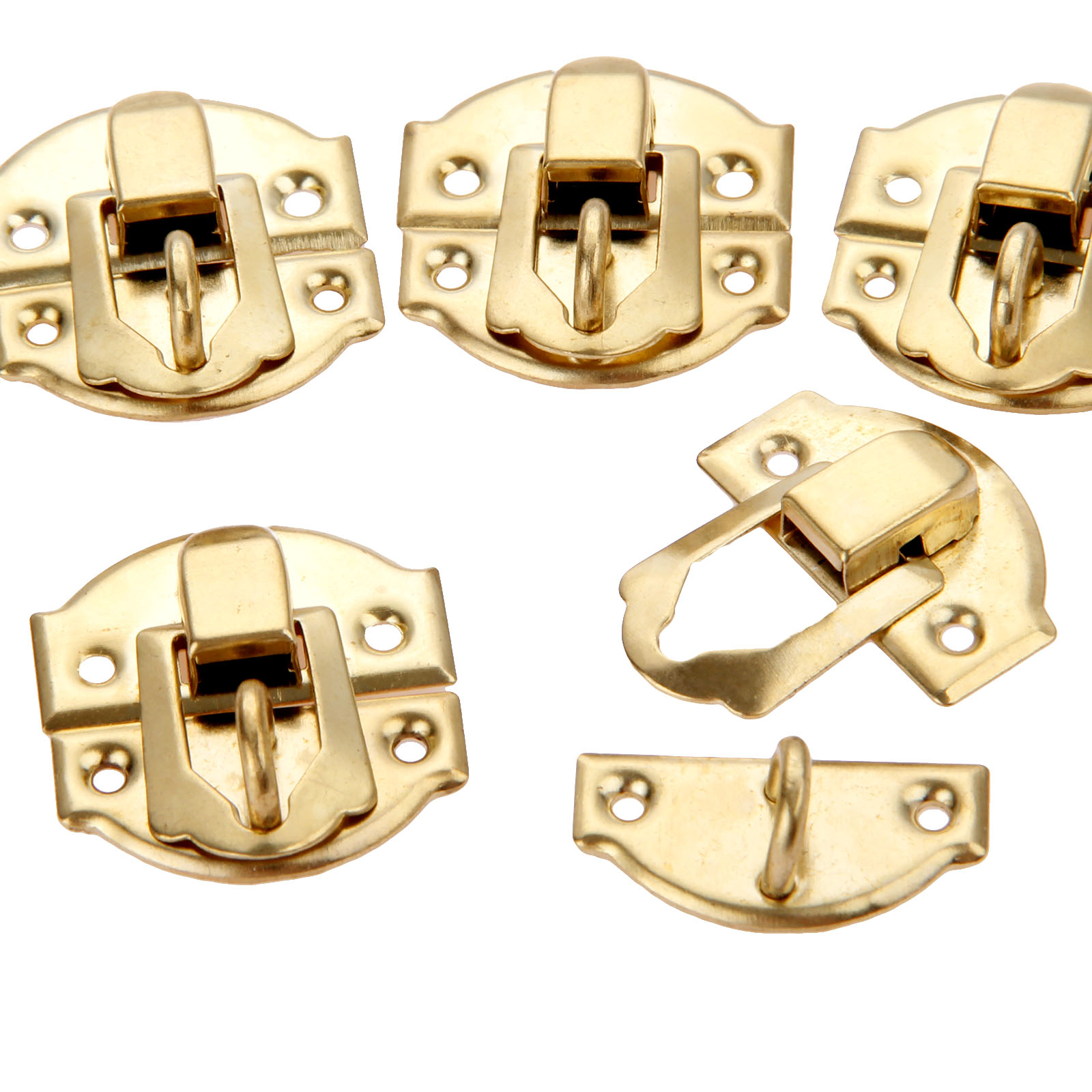 10pcs Golden Box Latch Clasps  - Furniture Hardware Vintage ulasan dan harga