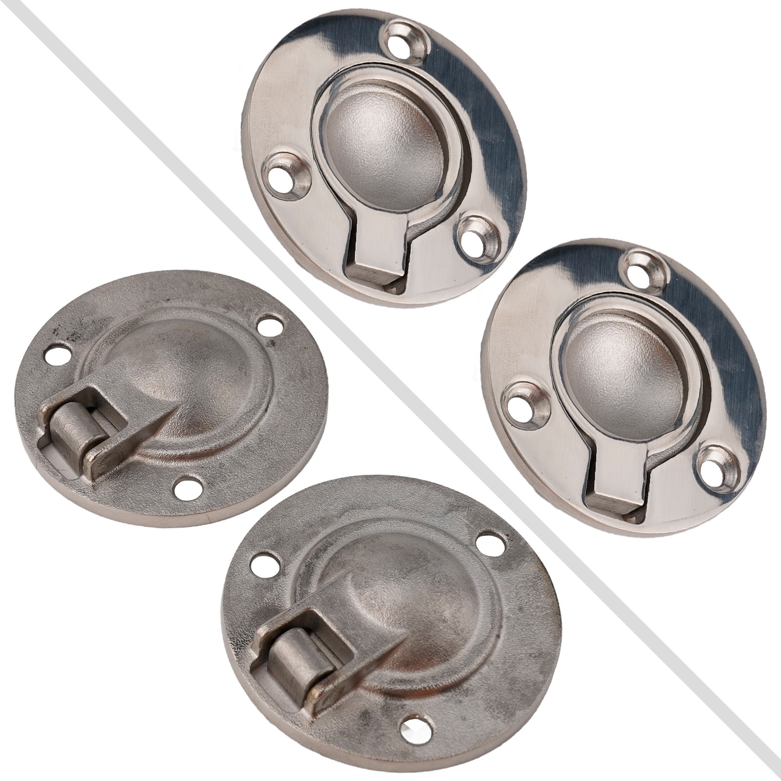 2Pcs 316 Stainless Steel Flush - Furniture Hardware Drawer Pulls ulasan dan harga