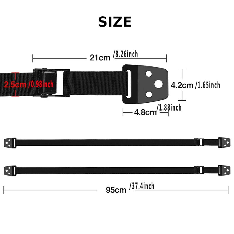 2 Pack Adjustable TV Safety St - Furniture Hardware Bolts ulasan dan harga