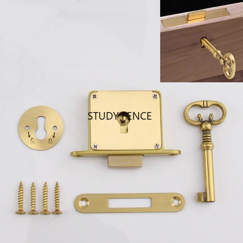 1PC Antique Metal Drawer Lock  - Furniture Hardware Bolts ulasan dan harga