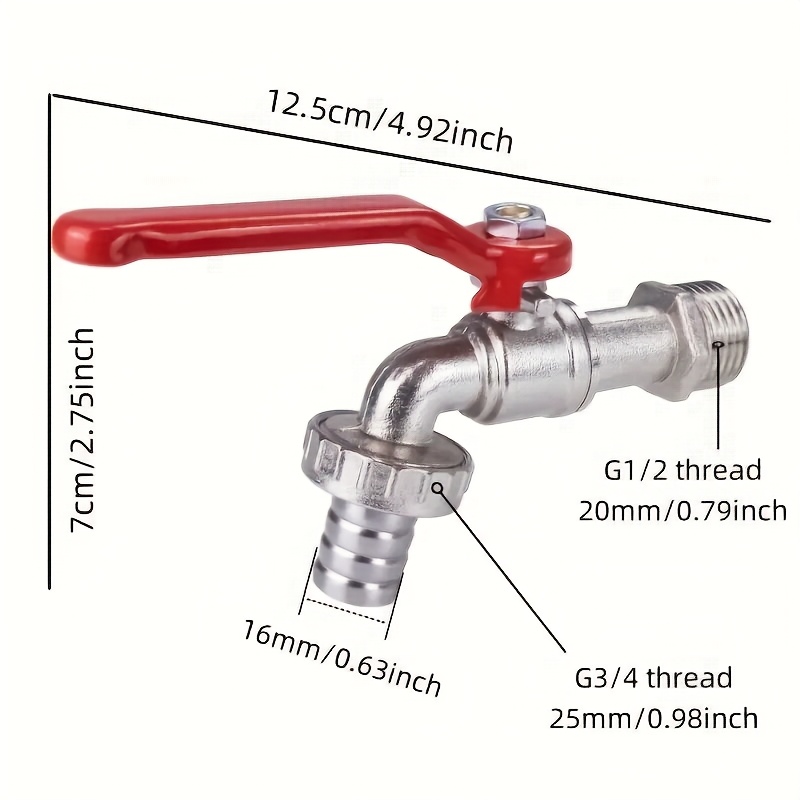 High-Flow G1/ 2inch Zinc Alloy - Zinc Furniture Hardware ulasan dan harga
